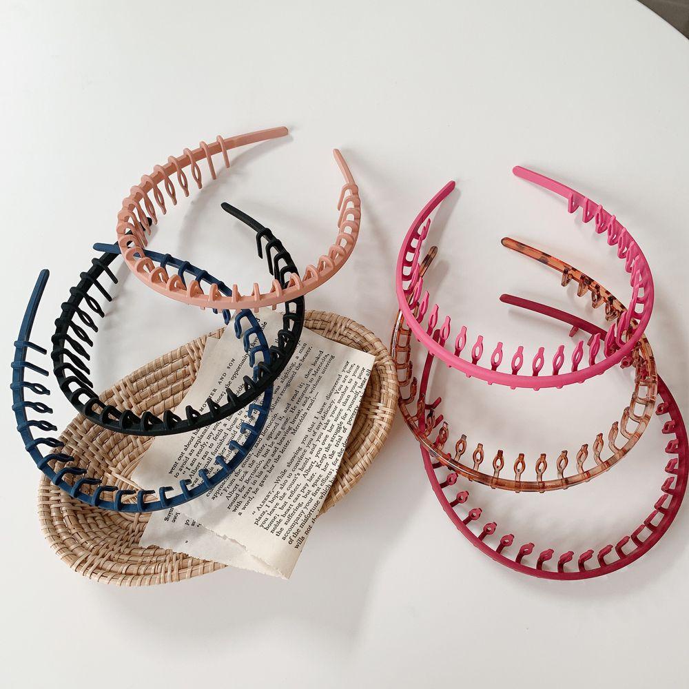 Băng Đô Cài Tóc Bằng Nhựa Chống Trượt Phong Cách Retro WMES15H Dành Cho Nữ