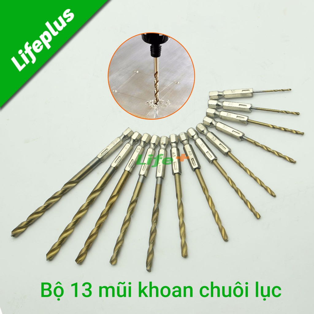 Bộ 13 mũi khoan vỉ nhựa