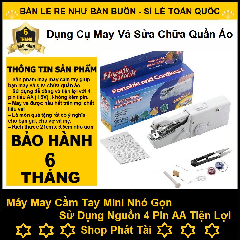 Máy May Vá Sửa Chữa Quần Áo Mini Cầm Tay Free ship tiện lợi, nhỏ ngọn, Bảo Hành 6 Tháng