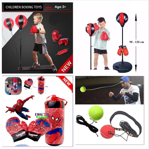 [FREESHIP] BỘ GĂNG TÚI BOXING, ĐẤM BỐC TẬP PHẢN XẠ CHO BÉ TẶNG KÈM BAO TAY