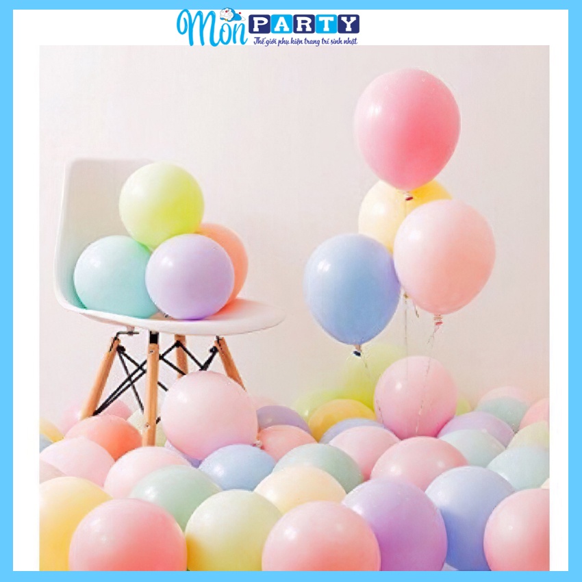 Bóng bay màu pastel, bóng sinh nhật màu macaron style hàn quốc dùng trang trí sinh nhật đẹp cho bé trai bé gái