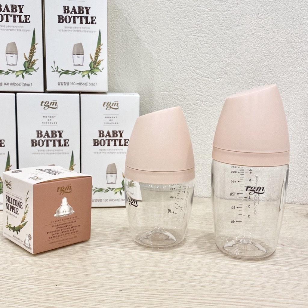 Bình Sữa Hạt Gạo TGM Nature cổ rộng size 160ml/ 240ml