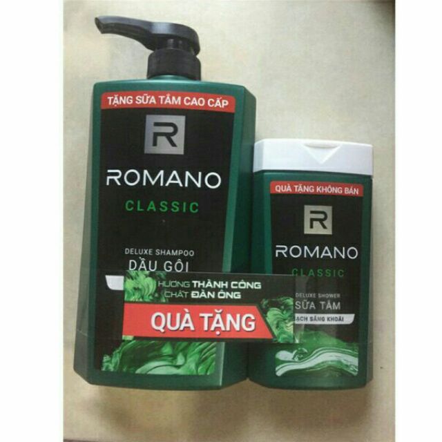 Dầu gội Romano 650 tặng sữa tắm 150g