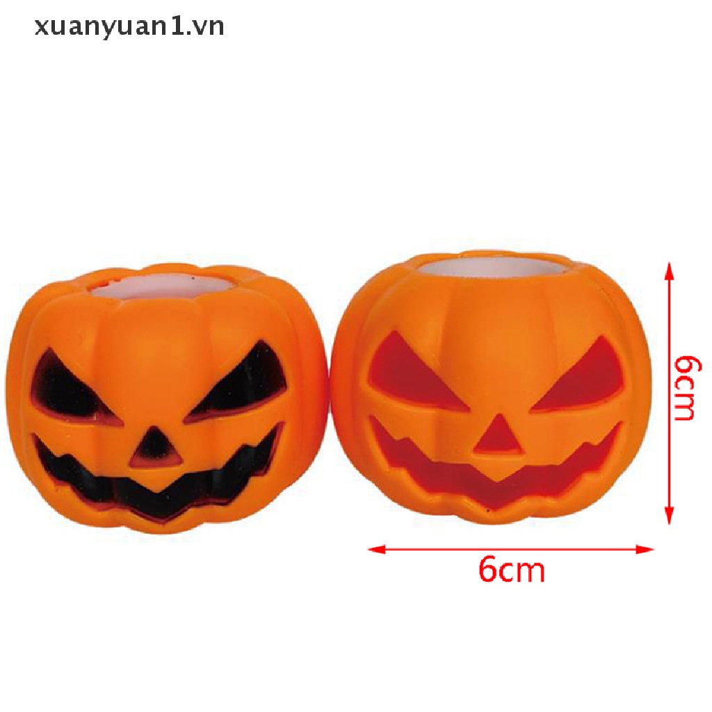 Trái Bí Ngô Ma Quái Bằng Nhựa Dùng Trang Trí Halloween