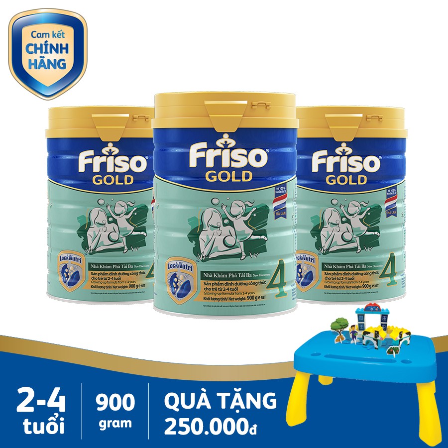 SỮA FRISO GOLD SỐ 4 900G (Quà Tặng Balo - Cối Xay Gió Khi mua 2 Lon)