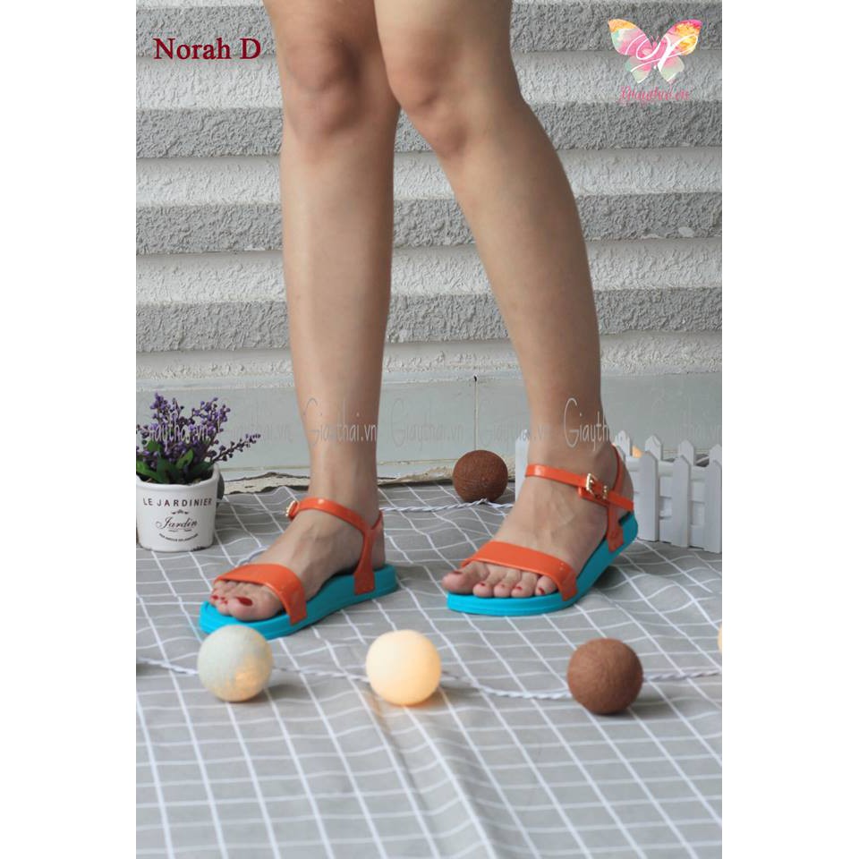 Giày Nữ Thái Lan Sandal Đi Mưa Monobo Quai Ngang Cho Bạn Nữ - Norah Colorpop