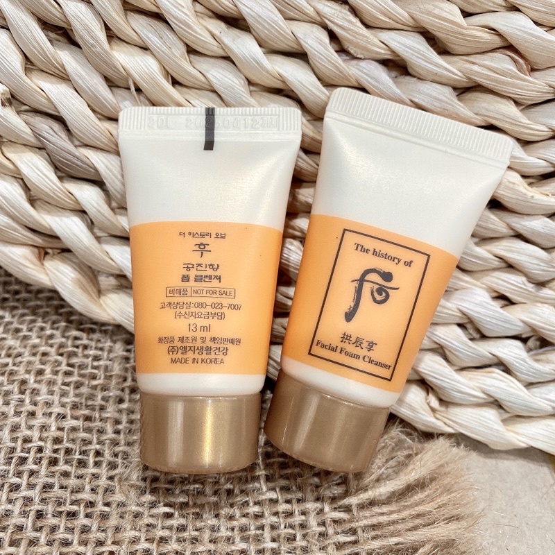 Sữa rửa mặt Whoo vàng nhân sâm tuýp 13ml