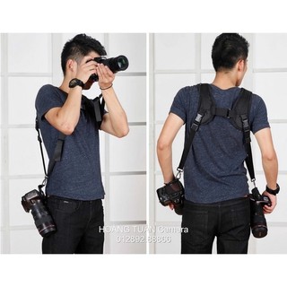 Dây ĐEO 2 MÁY thao tác nhanh double quick strap Caden