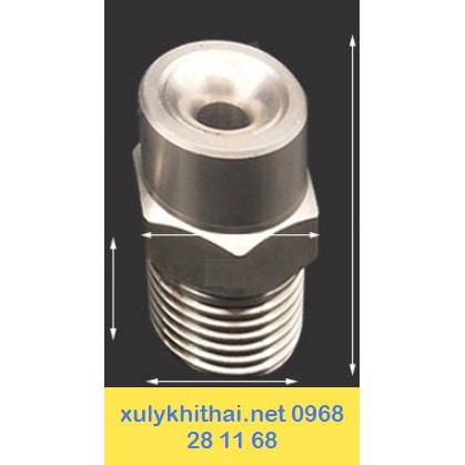 Béc phun nước hình nón đặc cho tháp xử lý khí thải SS304 DN15-DN20