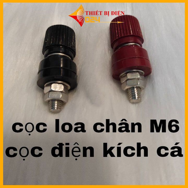 Bộ cọc loa 333M66MM (1 bộ đỏ + đen) - chế vỏ pin lithium sắt 32650 DIY
