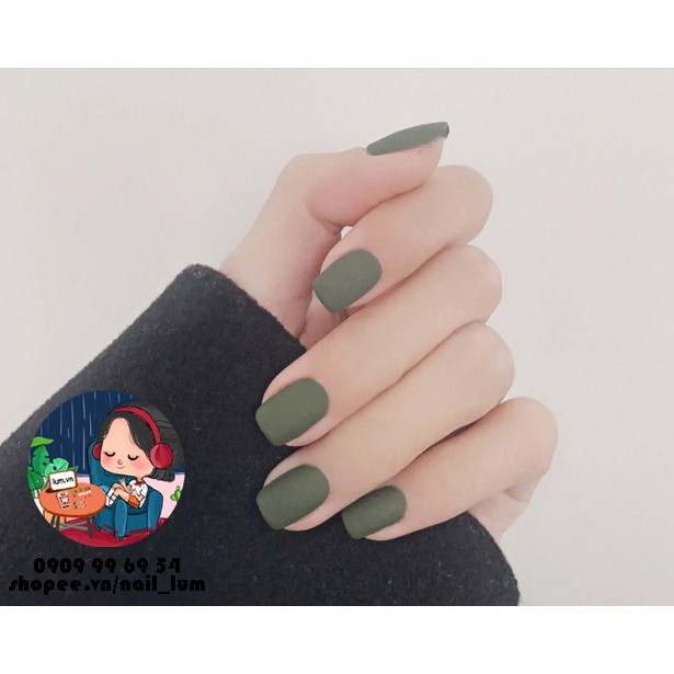 Móng Giả - Ngắn Đơn Màu [Sẵn Keo - Đóng Hộp 24 Chiếc Đủ Kích Cỡ]