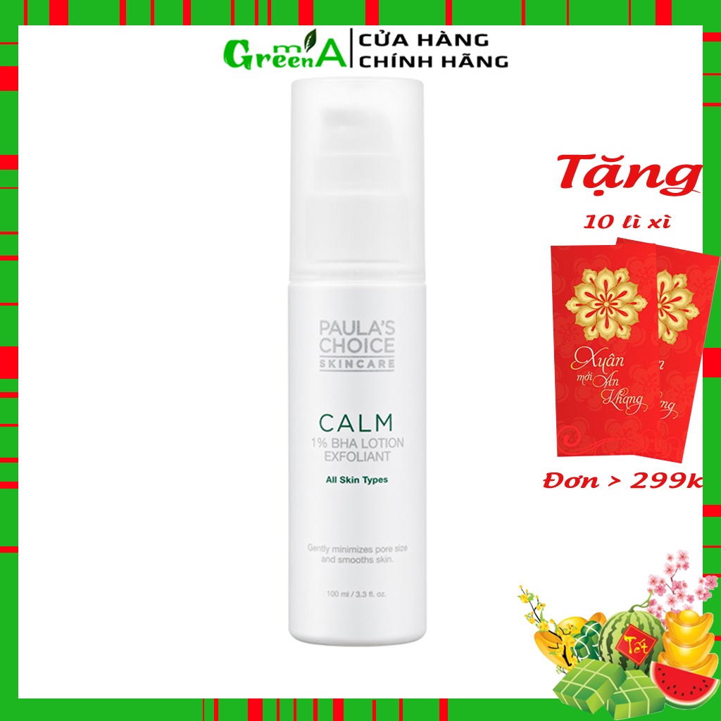 Tẩy Tế Bào Chết 1% BHA Paula Choice Tẩy Da Chết Paula's Choice 1% BHA Calm Redness Relief Lotion Exfoliant 100ml