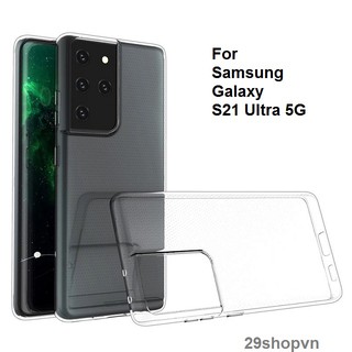 Ốp Samsung S21 Ultra 5G dẻo trong suốt (Loại đẹp)