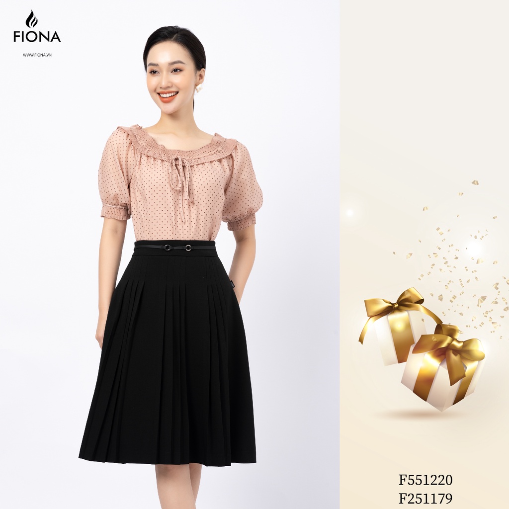 Chân váy xòe FIONA, Chân váy công cở nữ xếp ly mã F251179