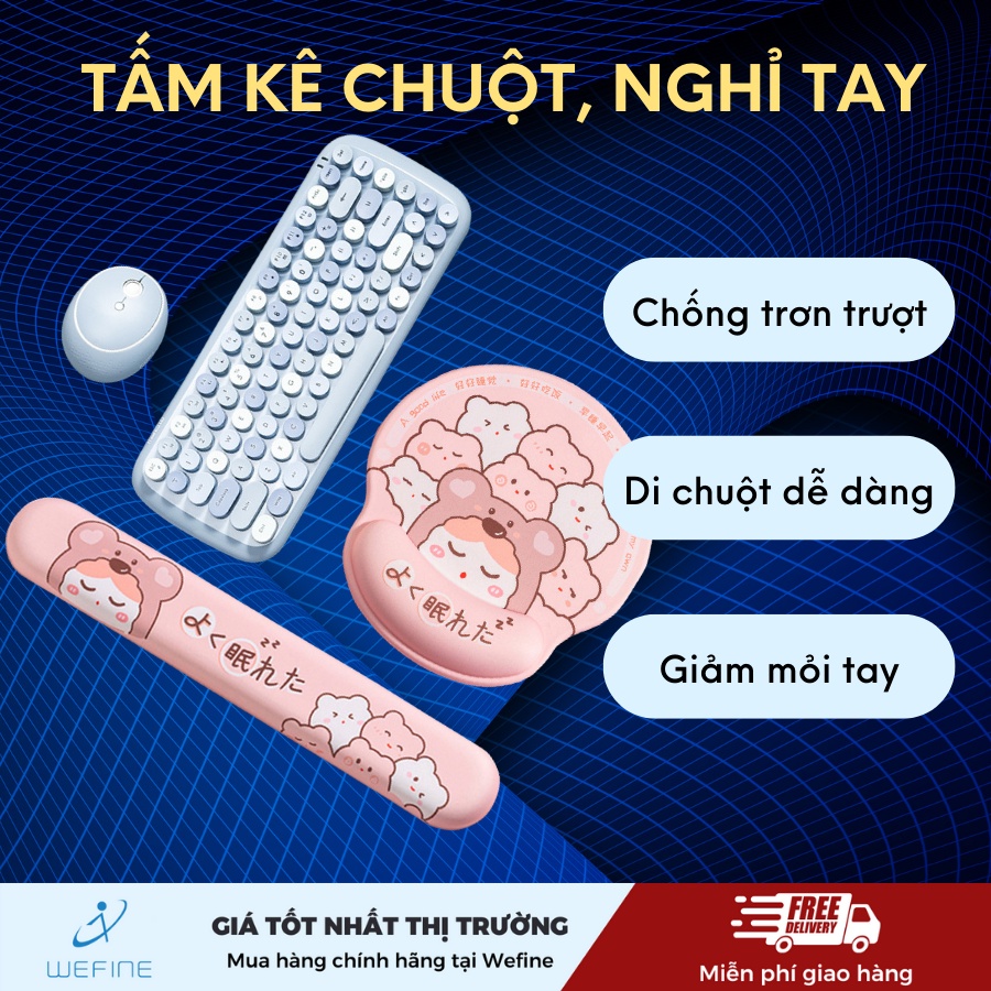 MIẾNG LÓT CHUỘT, TẤM KÊ TAY MÁY TÍNH ÊM ÁI CHỐNG MỎI CỔ TAY