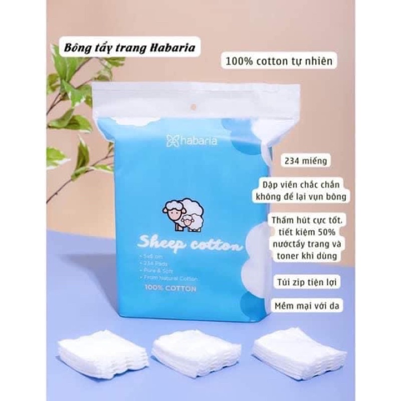 Bông Tẩy Trang Chú Cừu Habarla Sheep Cotton mịn màng siêu rẻ