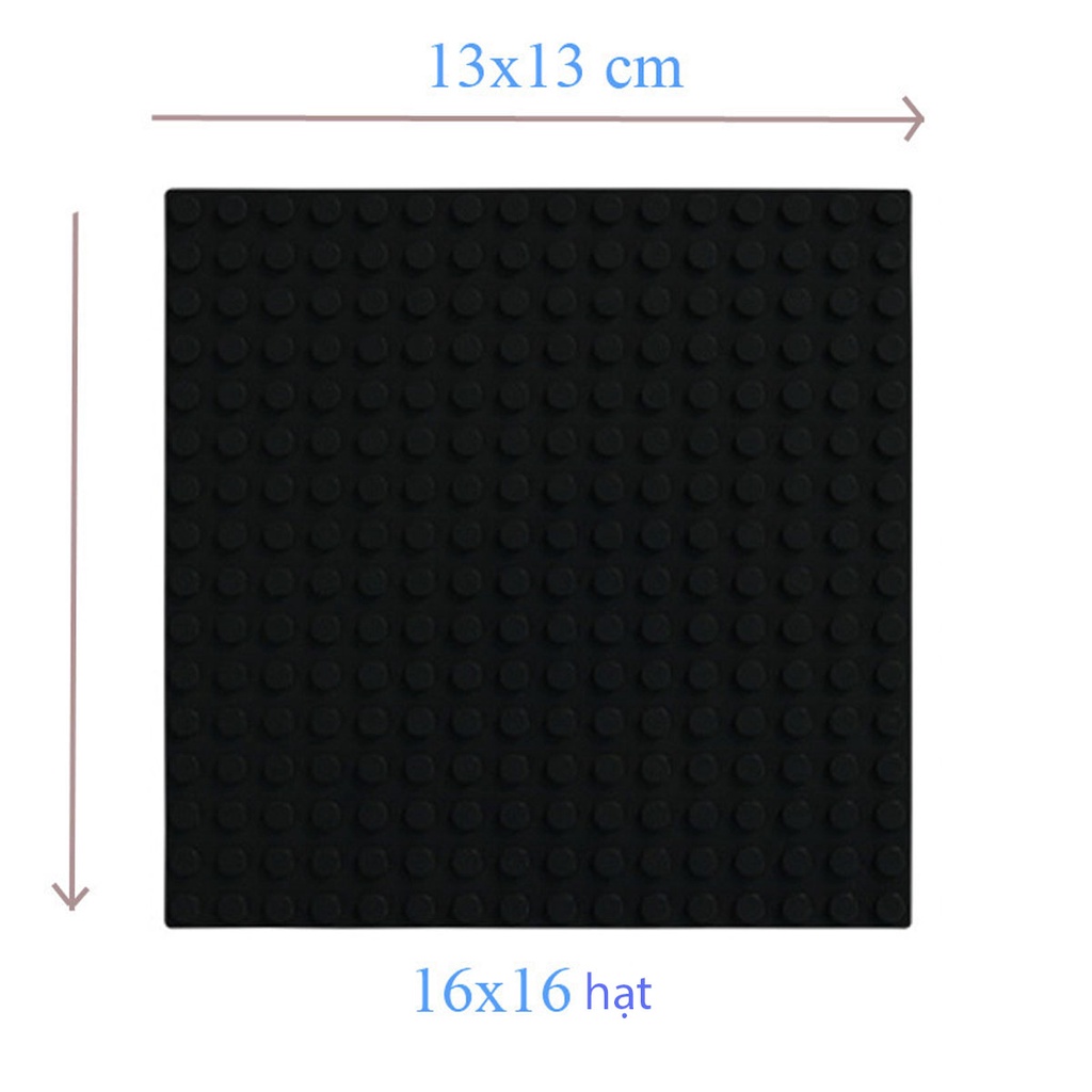 Tấm nền base 16x16 nút dùng cho gạch lego Phụ kiện Moc Lemoshop , đồ chơi lắp ráp xếp hình bằng nhựa ABS an toàn