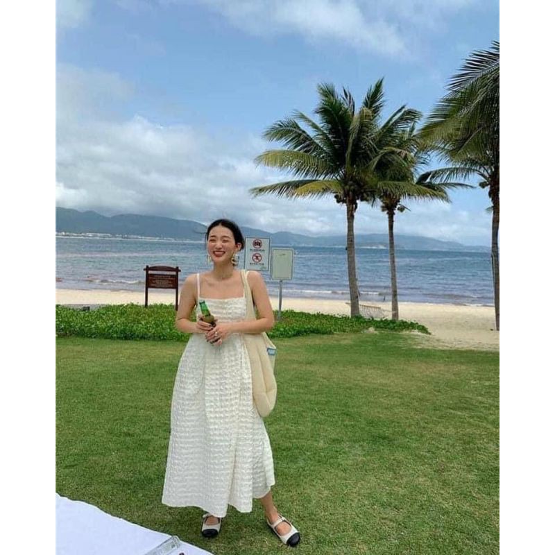 Đầm dáng dài 2S cho phái nữ, đầm xòe nữ, phong cách trẻ trung nữ tính, hàng đẹp bán shop, phom dưới 54kg | BigBuy360 - bigbuy360.vn