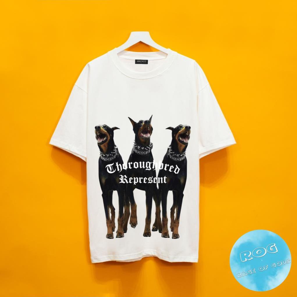 Áo thun tay lỡ MIKENCO 3 Dog Streetwears SG , Áo thun unisex nam nữ from rộng oversize chất liệu cotton