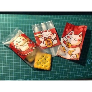 100 Túi đựng bánh dứa, bánh quy mèo thần tài