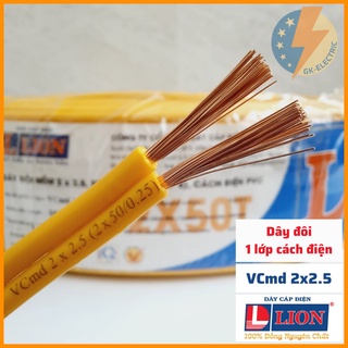 [bán theo mét] Dây điện đôi mềm LION VCmd 2x2.5 - giao màu ngẫu nhiên