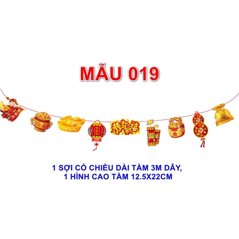 Cờ trang trí tết mẫu 19