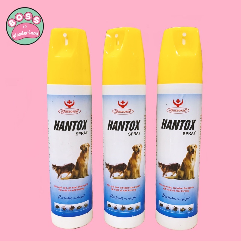XỊT HANTOX CHAI 300ML DIỆT RẬN, VE , BỌ CHÉT CHÓ MÈO