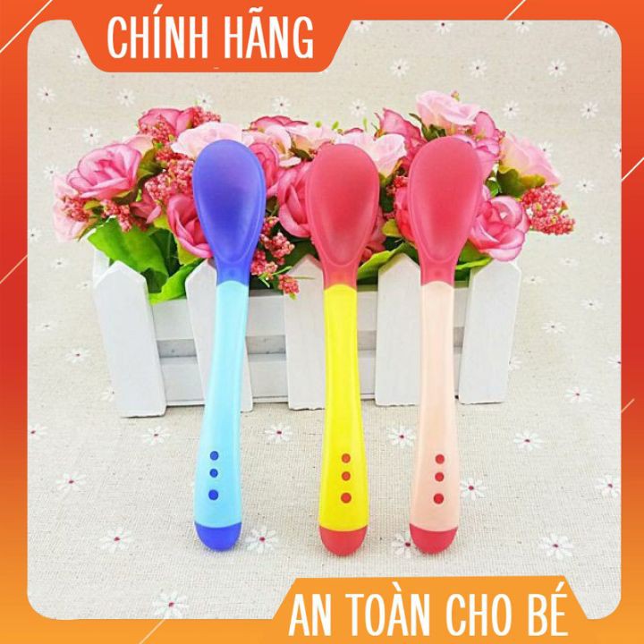 [COMBO 3 THÌA] Muỗng Thìa Ăn Dặm Báo Nóng Tiện Ích Cho Bé - Thìa Báo Nóng Thông Minh Thìa Ăn Dặm Cho Bé Cao Cấp,Siêu Mềm