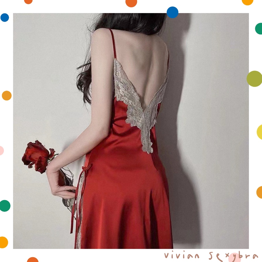 🎀sexy đồ ngủ🎀ren Cao cấp siêu đáng yêu+Quần lót Freesize 40-65kg---022