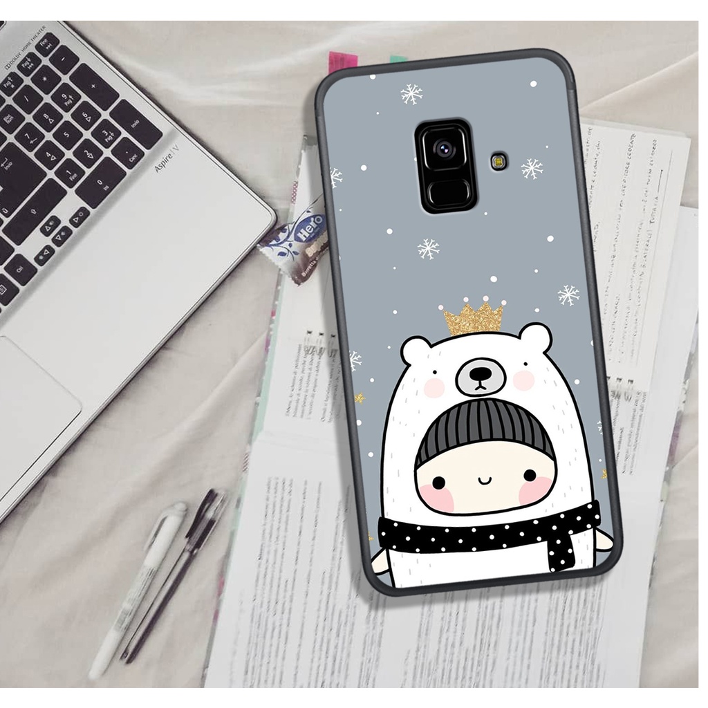 Ốp Lưng SamSung A5 2018/A8 2018/A6 2018/J6 2018/J6 Plus/A8 Plus . In Hình Gấu Bắc Cực Cute.