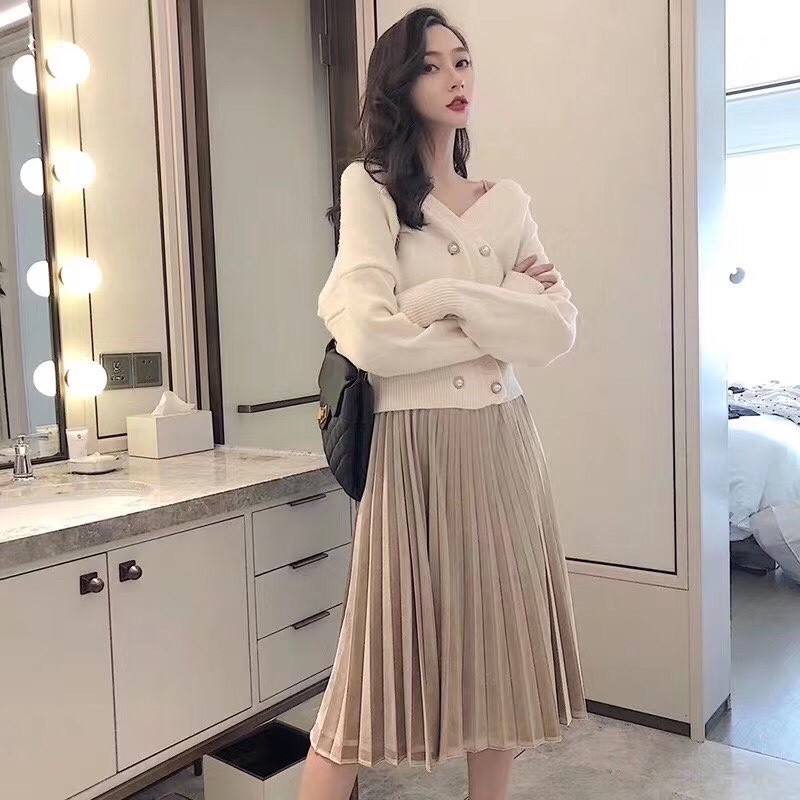 Sản phẩm chất lượng Áo len nữ hàn quốc cổ tim dáng ngắn hàng Quảng Châu cao cấp Sản Phẩm Yêu Thích