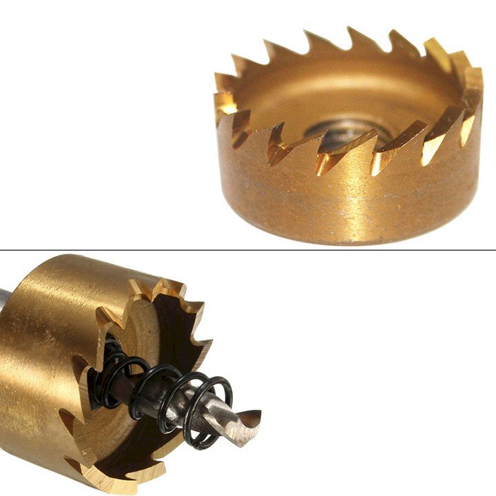 Mũi Khoan Khoét Lỗ Kim Loại Thép HSS Kích Thước 15mm - 60mm Có Mũi Định Tâm