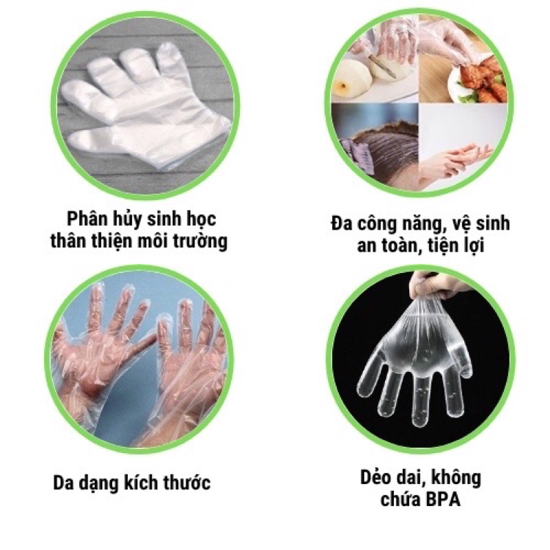 [1 HỘP] Găng tay tự huỷ sinh học tiện dụng (Size XL)