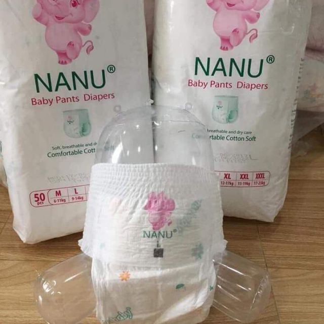 Combo 50 bỉm quần nanu baby sai M/ L/ Xl