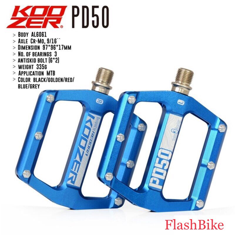 Pedal Xe Đạp Koozer PD50 Hợp Kim Nhôm Siêu Nhẹ 3 Vòng Bi NBK Dành Cho Xe MTB