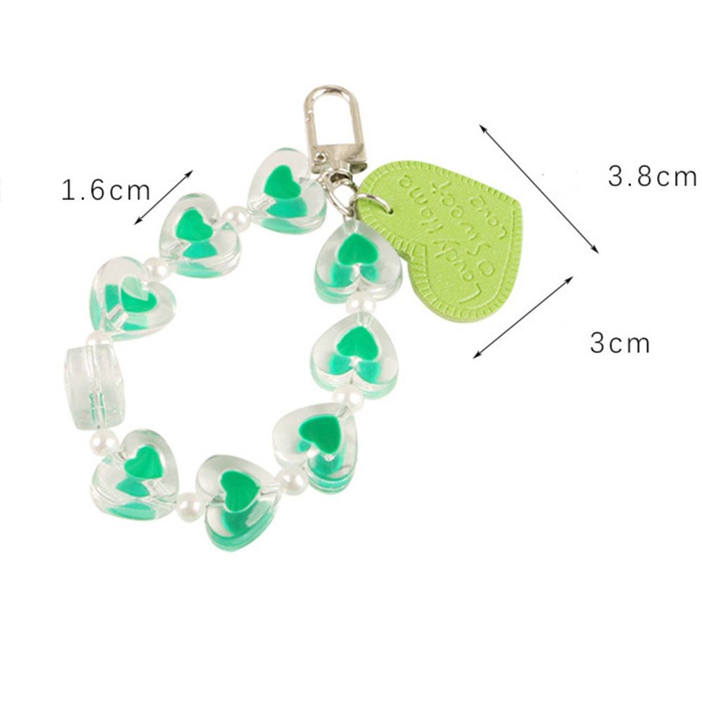 Móc khóa trang trí hình trái tim bằng acrylic nhiều màu thời trang