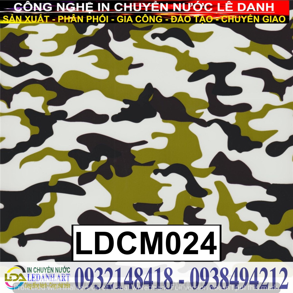 Film in chuyển nước hoa văn quân đội ngụy trang lá cây