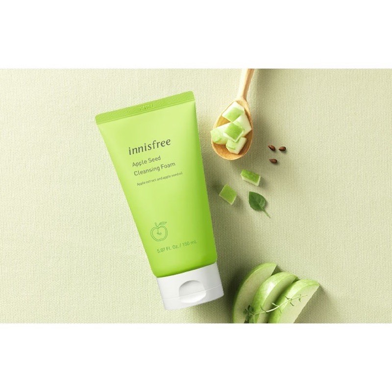 Sữa Rửa Mặt Táo Xanh Làm Sạch Sâu Kiềm Dầu Innisfree Apple Seed Cleansing Foam