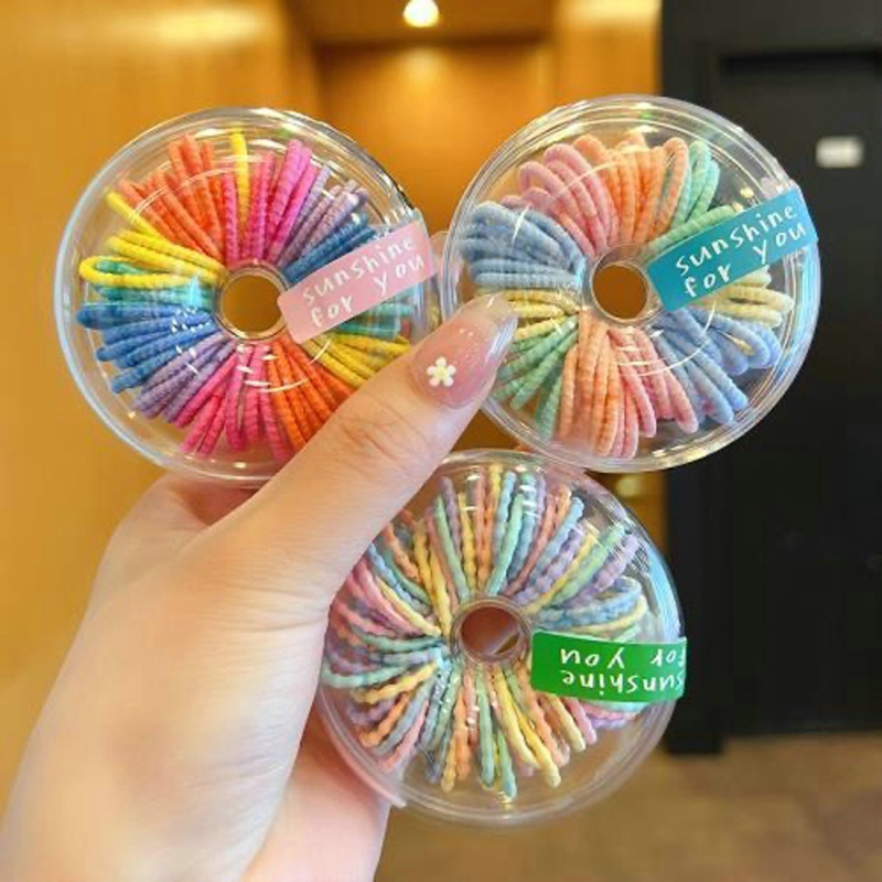 Dây Buộc Tóc Cao Su Co Giãn Màu Kẹo Dành Cho Bé Gái