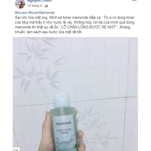 Toner Diếp Cá Mamonde Pore Clean Toner 250ml