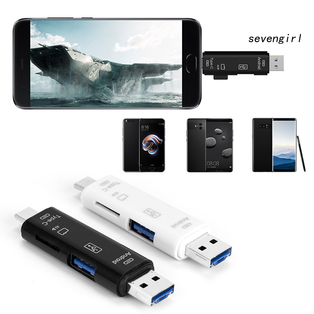 Đầu Đọc Thẻ Nhớ Usb 2.0 Type-C 3 Trong 1 | BigBuy360 - bigbuy360.vn