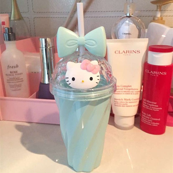 Bình Nước Có Ống Hút Hình Hello Kitty Dễ Thương Sáng Tạo | BigBuy360 - bigbuy360.vn