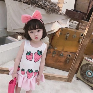 Váy cao cấp dâu tây