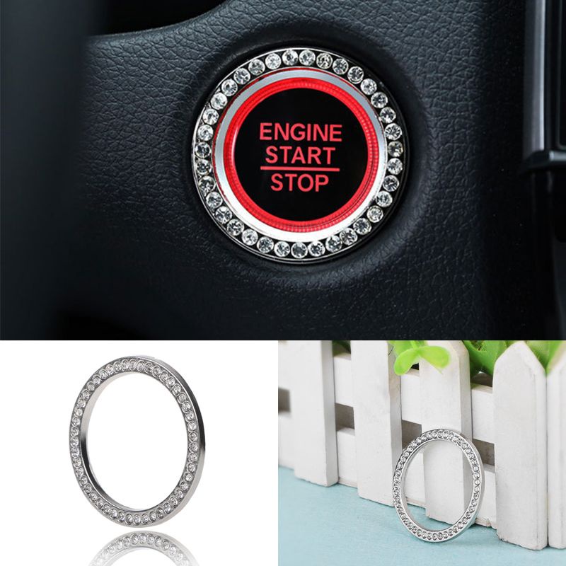 Vòng Dán Trang Trí Nút Khởi Động Xe Hơi One-Key Engine