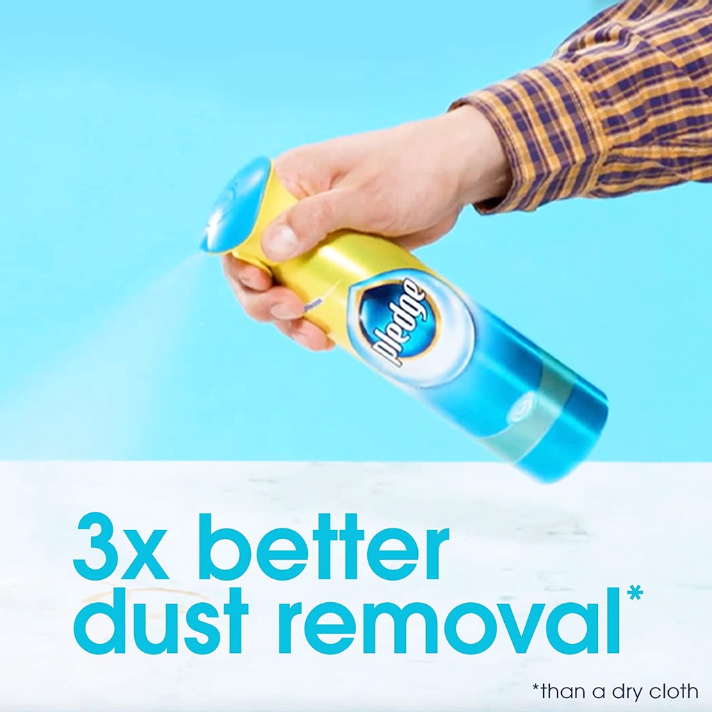 CHAI XỊT ĐA DỤNG/VỆ SINH MẶT BÀN - ĐỒ ĐIỆN TỬ - INOX - KÍNH Pledge Multisurface Cleaner Spray, Rainshower Scent, 294g