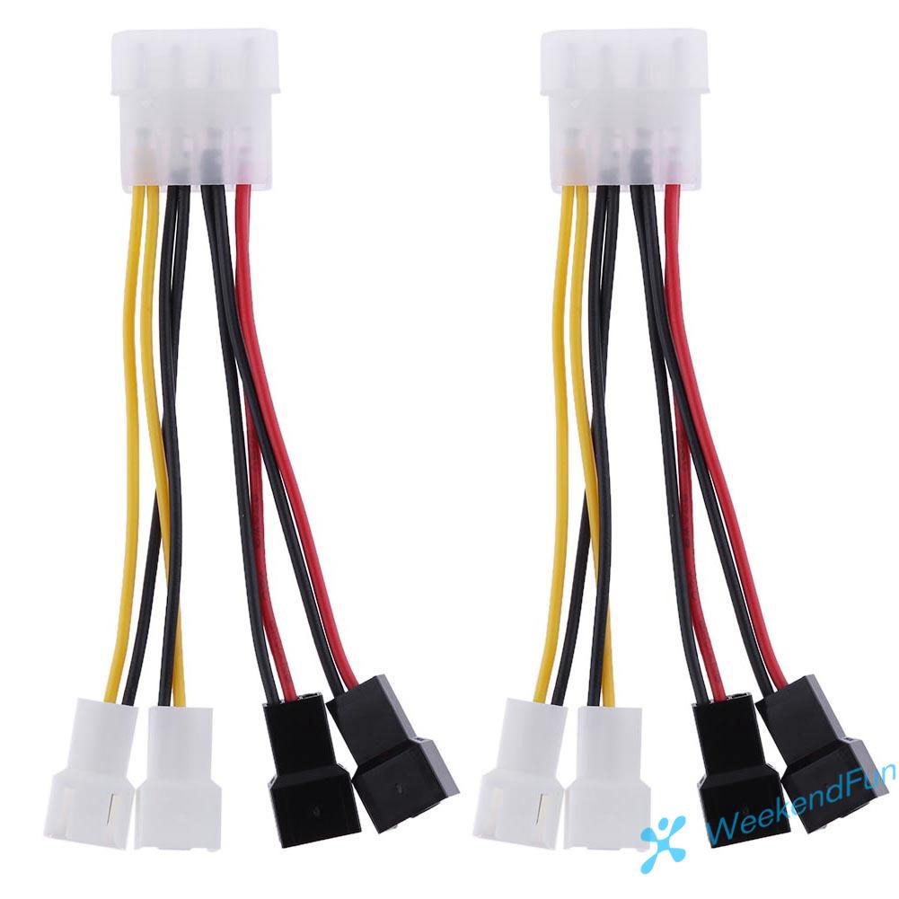 Bộ 2 Cáp Chuyển Đổi 4 Pin Molex Sang 3-pin 12vx2/5v X 2 | BigBuy360 - bigbuy360.vn