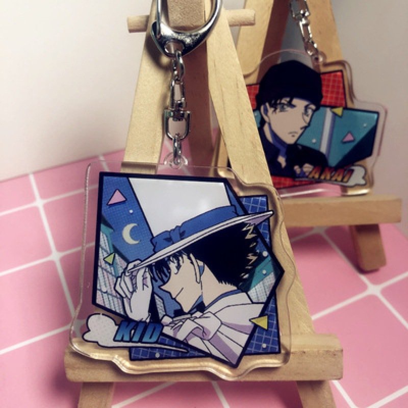 ( Mica trong acrylic) Móc khóa DETECTIVE CONAN Thám Tứ Lừng Danh ver Hiệu Ứng anime chibi