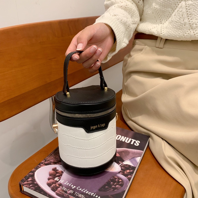 Có thể bán buôn Túi xách hình trụ thời trang Tote dành cho nữ Da PU có thể điều chỉnh Messenger thanh lịch công việc hàng ngày Vermont055 Hàng giao ngay