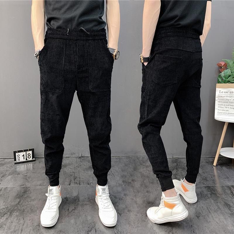 Quần Dài Nhung Kẻ Thời Trang Thu Đông Cho Nam