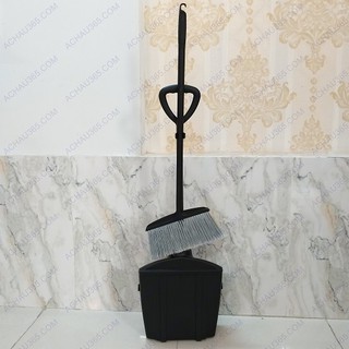 Bộ ky hốt rác nhựa có nắp đậy tự động kèm chổi quét